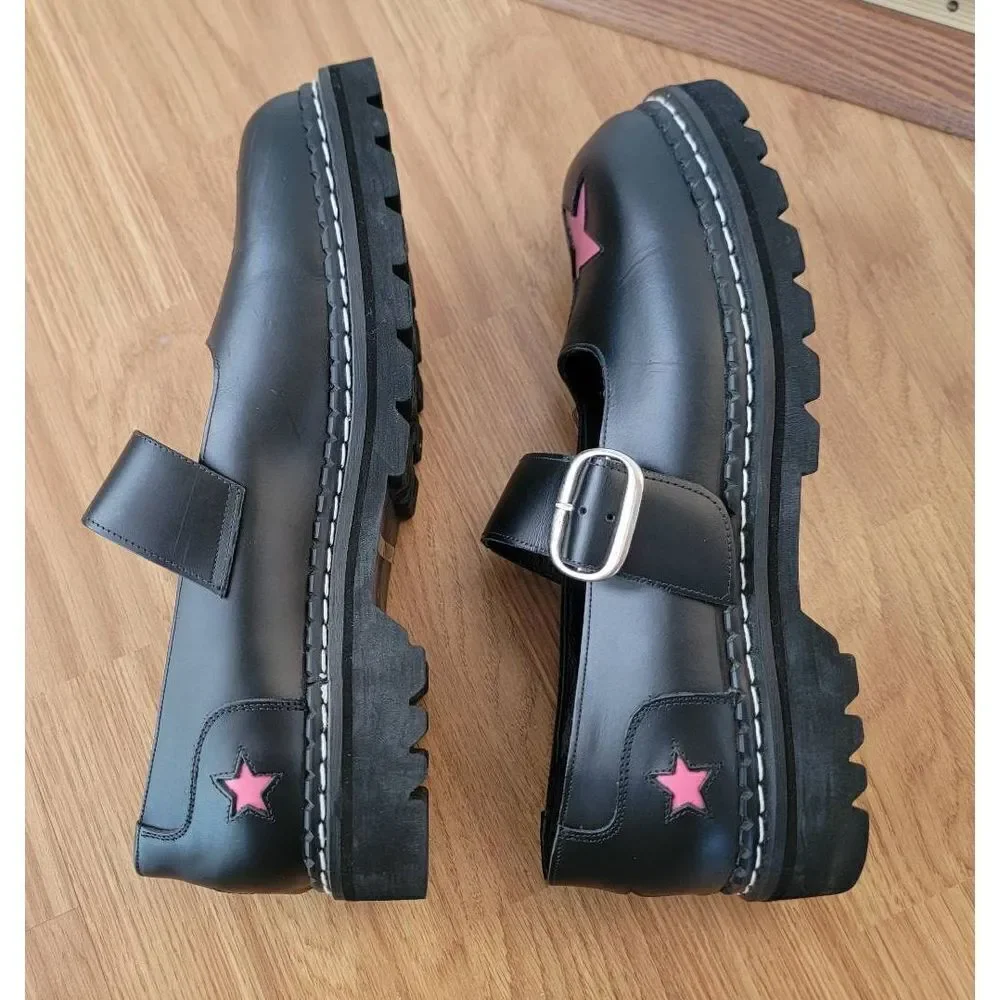 Vtg Demonia Star Mary Janes Shoes 11
